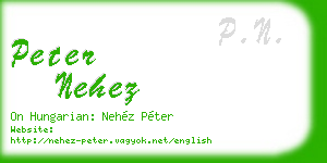 peter nehez business card