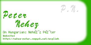 peter nehez business card